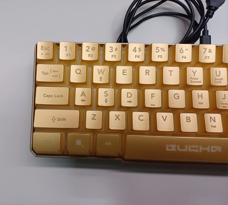 Bugha Limited Edition Gold LED Gaming 60% Keyboard GA-0043-Gold - Image 4 of 4