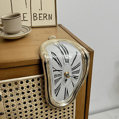 DALI Melting Clock   Surreal Wall or Shelf Decor Inspired by Salvador Dali
