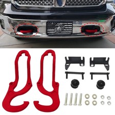 Front Tow Hooks And Bezel Bracket For 2009-2019 Dodge Ram 1500 68196982aa Red