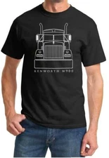 Kenworth W900 Semi Truck Classic Front End Design Tshirt NEW