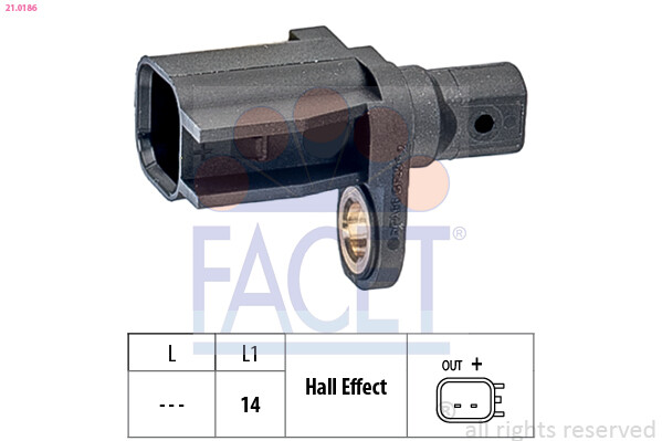 Facet Sensor DrehzahlfüHler Hinten FüR Ford Kuga II DM2 C-Max DXA/CB7 Dxa/Ceu-image