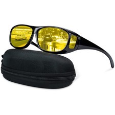 Night Driving Glasses Fit Over for Men Women, Anti Glare Polarized Night