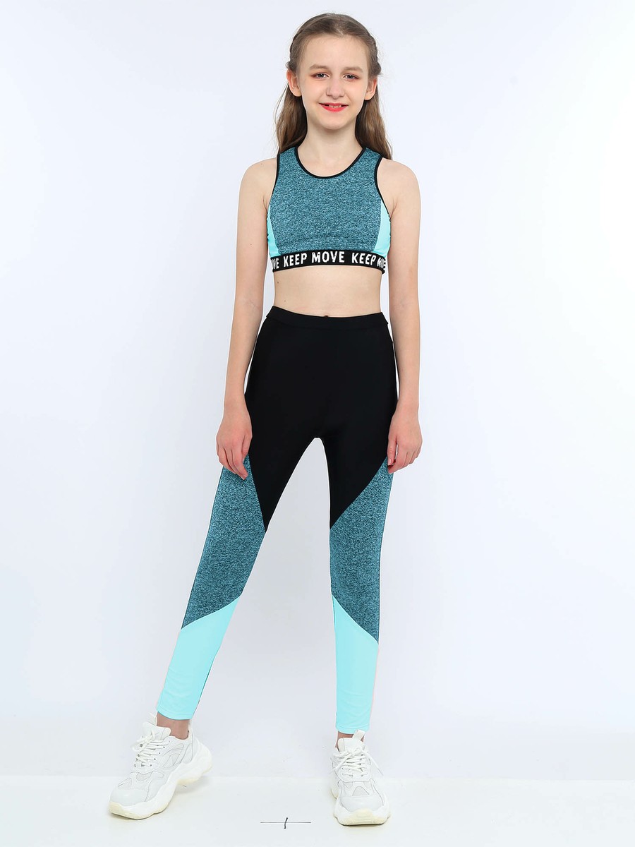 Cute Gymnastics Crop Tops Size Dance Outfits Girls' 2-Piece