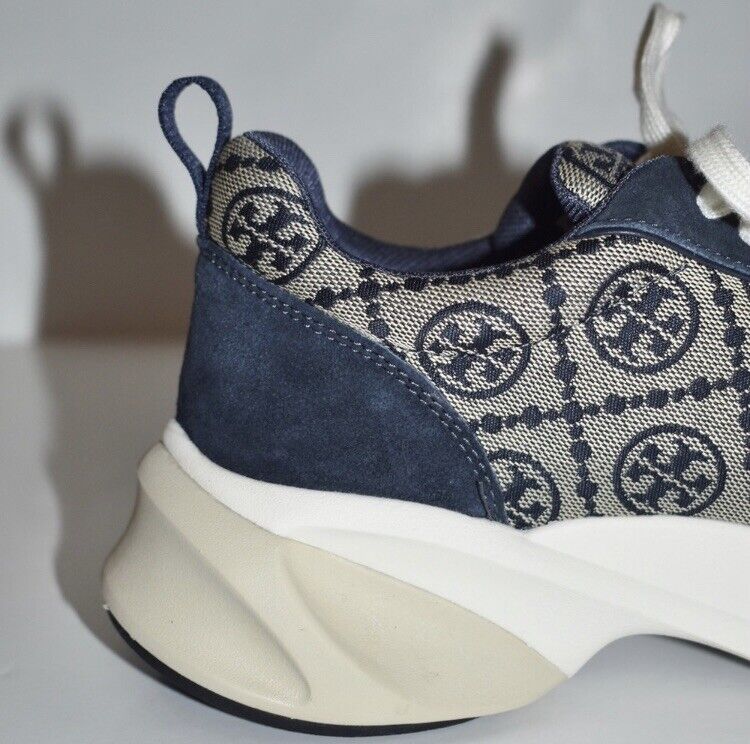 Tory Burch T Monogram Good Luck Trainer Sneakers Navy Size 8 Tory Burch T Monogram Good Luck Trainer Sneakers Navy Size 8