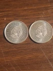 Lot of 2.  MEXICO 1/10 TROY OUNCE .999 SILVER