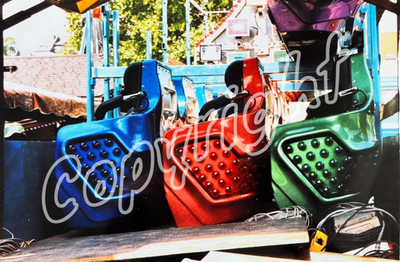 XXL Foto Gondeln Karussell ROCK'N ROLLER Bruch Huss 1993 - Kirmes Megadance