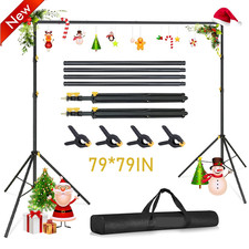 Adjustable Backdrop Stand Background Support System with Carrying Bag  4 Clamps