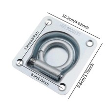 Recessed Tie Down D-Rings Anchor, 907KG. Capacity for Flatbed Trailer/Truck 