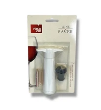 NIP Vacu Vin Wine Saver Pump with Rubber Click Stopper New Factory Sealed