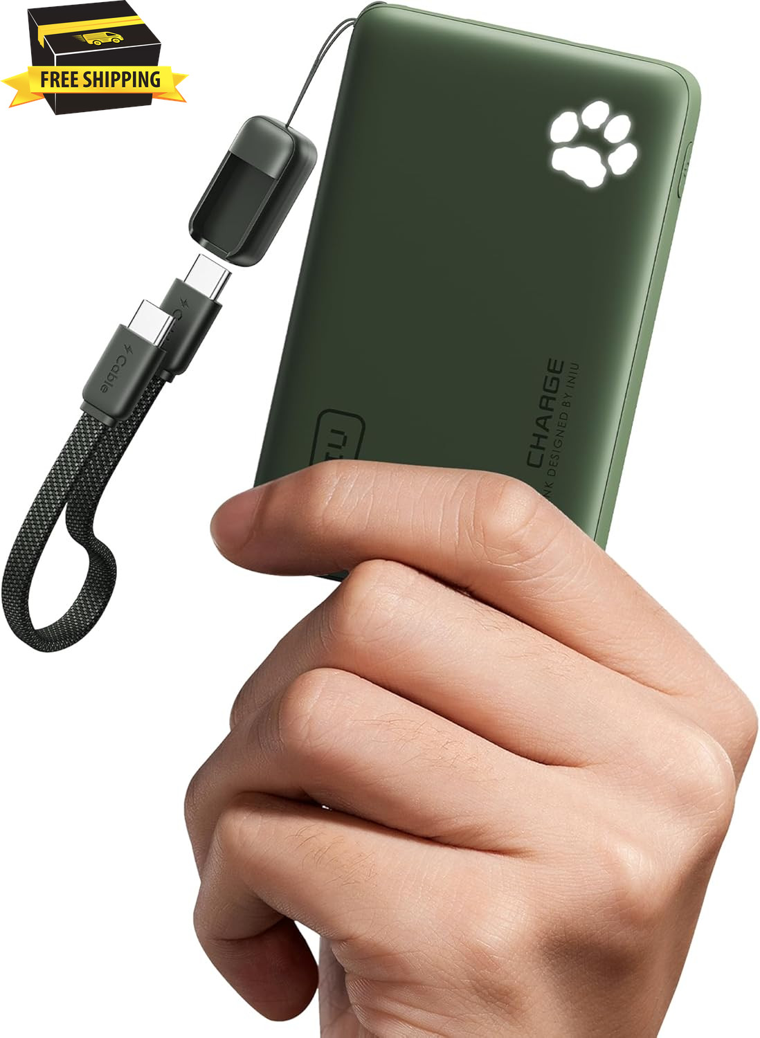 Power Bank, Ultra Slim 45W PD Fast Charging 10000Mah Portable Charger ✅