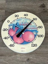 Sunbeam Island Bloom Wall Thermometer 12" in Diameter Vintage Made in the USA