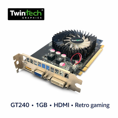 Twintech GeForce GT240 1GB DDR3 HDMI DVI VGA PCIe Retro Gaming Grafikkarte