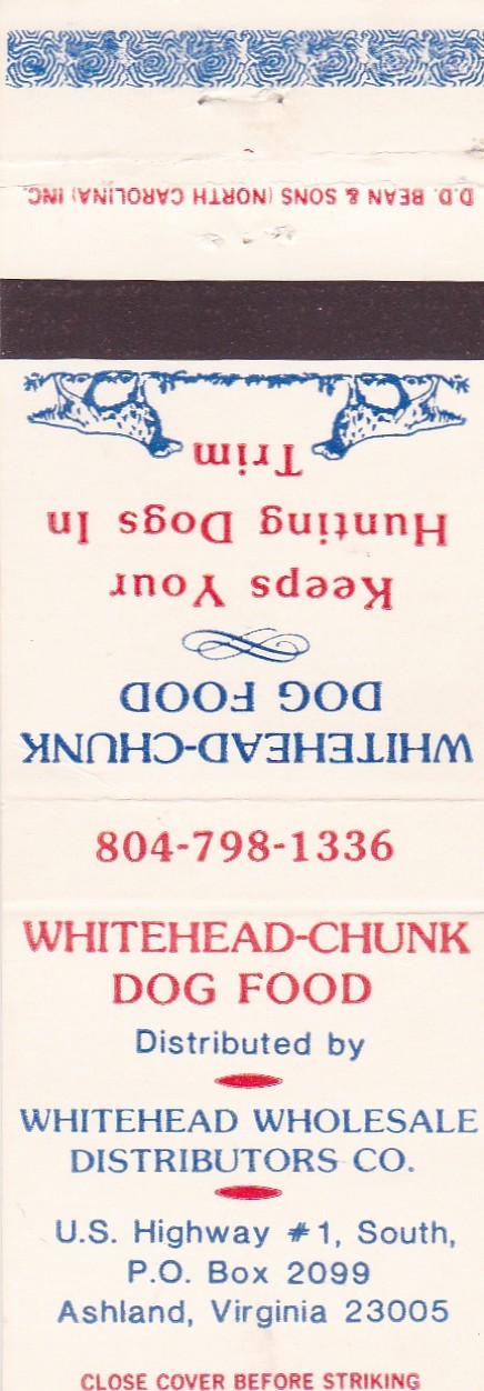 Ashland Virginia Matchbook 1970's