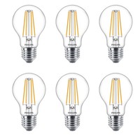 6 X Philips Led Filament Birnenform A60 8,5W =75W E27 Klar 1055Lm Warmweiß 2700K