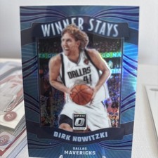 2023-24 Panini Donruss Blue Optic Dirk Nowitzki Winner Stays #4 Dallas Mavericks