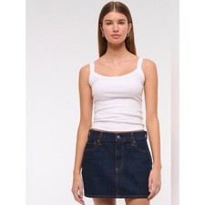 Abercrombie  Fitch DARK BLUE MID RISE MINI SKIRT SIZE 32 nwt
