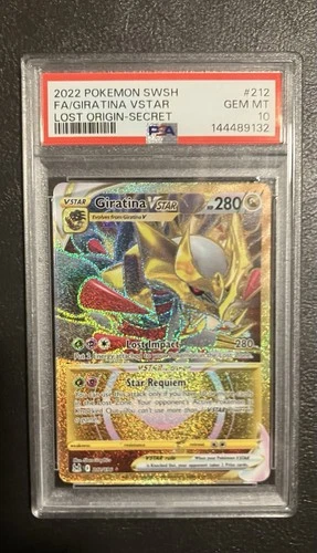 Pokemon TCG PSA 10  Giratina VSTAR 212/196 Lost Origin Secret Holo