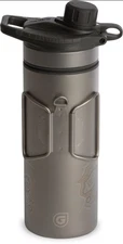 Grayl GeoPress Ti Water Filter and Purifier Bottle- 24 fl.oz Ultimate for Hikers