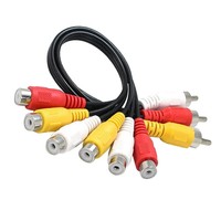 3 Cinch-Stecker Auf 6 Cinch-Buchse Splitter Audio-Video-Av-Adapterkabel