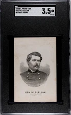 1860s L. Prang & Co Major General McClellan SGC 3.5 Union Civil War West Point