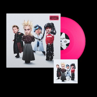 5 Seconds of Summer   Everyone's A Star! Hot Pink Glitter Vinyl + Signed Artcard
