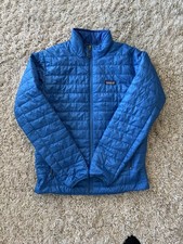 Patagonia Men's Endless Blue Nano Puff Jacket Full Zip Quilted M