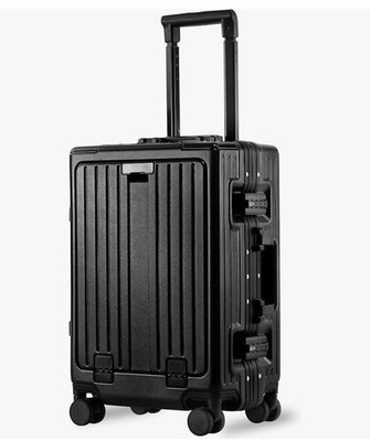 20  Aluminum Carry On, USB Port, Cup Holder, Laptop Compartment & TSA Lock
