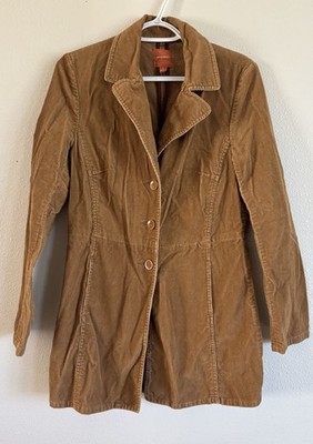 Anonymous John Carlisle Corduroy Blazer Jacket Womens Small Brown Cotton