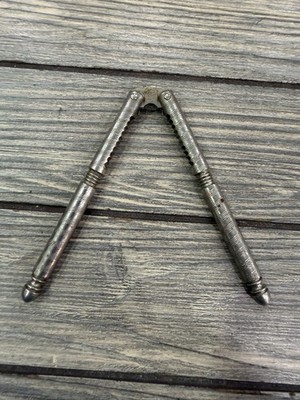 Vintage HMD Metal Nutcracker Shell Cracker Walnut Pecan Kitchen Tool Textured