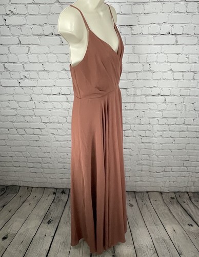 Neu mit Etikett Lulus Maxikleid Altrosa ärmellos gefüttert Abschlussball Brautjungfer Größe Medium - Bild 11 von 14
