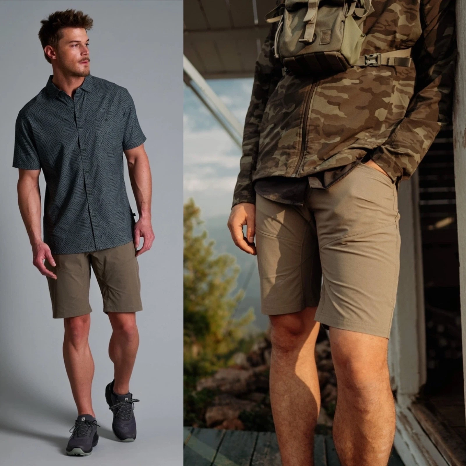 Kuhl Mens Silencr Kargo Short 40 Khaki Outdoor Hiking Cargo Ripstop Casual 5230