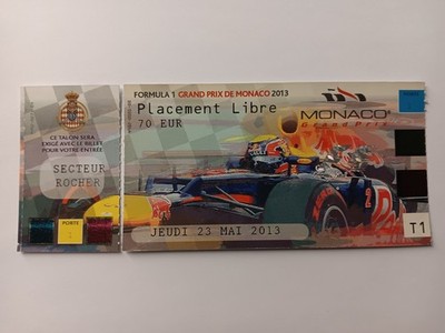 Grand Prix de Monaco - Monte Carlo 2013 - Ticket / Eintrittskarte - Formula 1