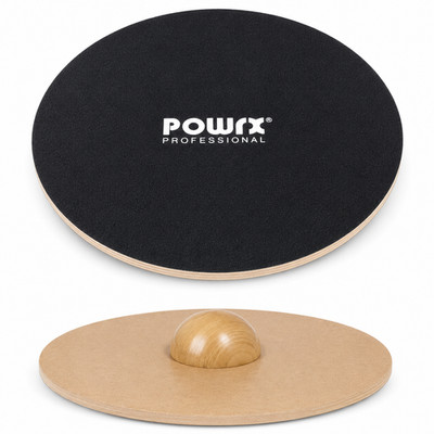 Balance Board Professional Rund mit Holzbasis Gleichgewichtstrainer Fitnes