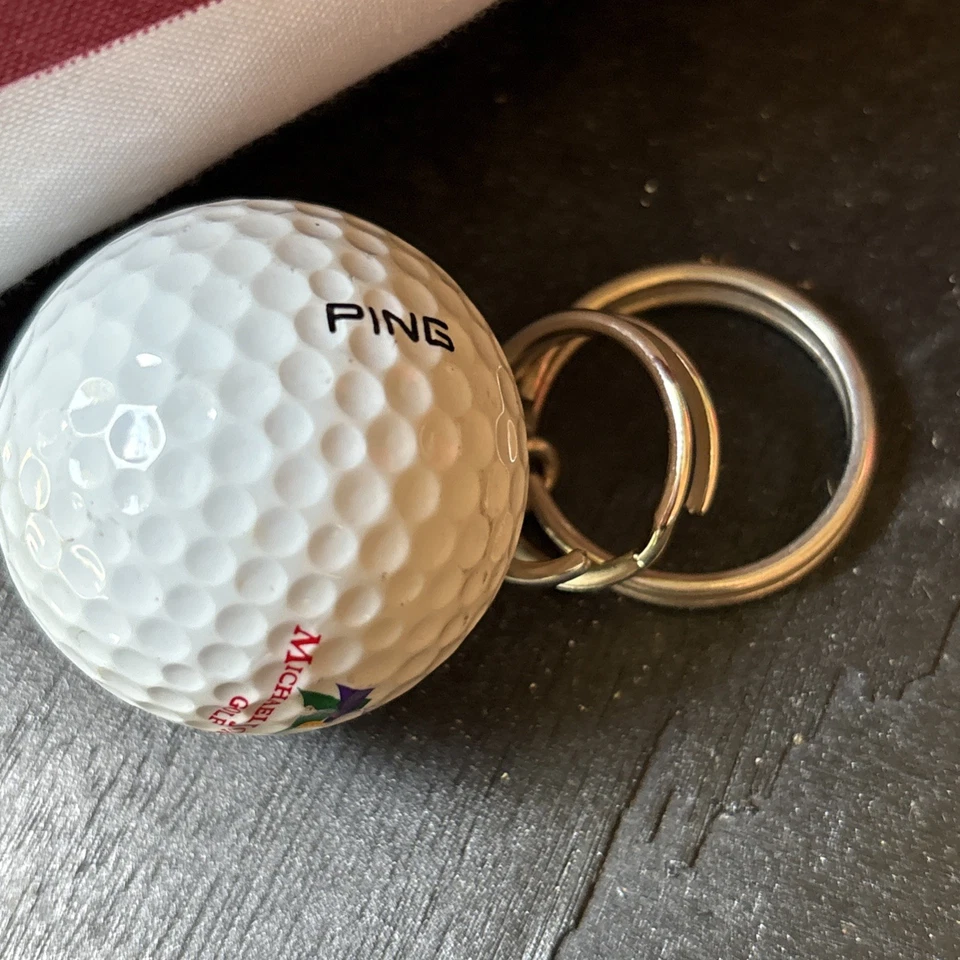 Llavero de pelota de golf Michael Jordan Golf Ping Karsten 1 marcado ct 374 muy raro Foto 3 de 4