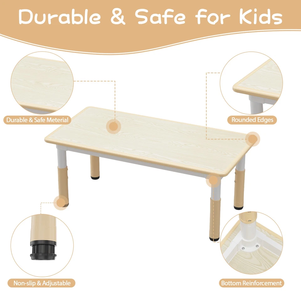 Juego de 5 piezas de mesa y silla para niños 47 pulgadas graffiti juego de escritorio actividades para niños Foto 3 de 4