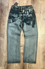Vintage Y2K Deadstock Akademiks Baggy Embroidered Jeans Hip Hop Style 36x33