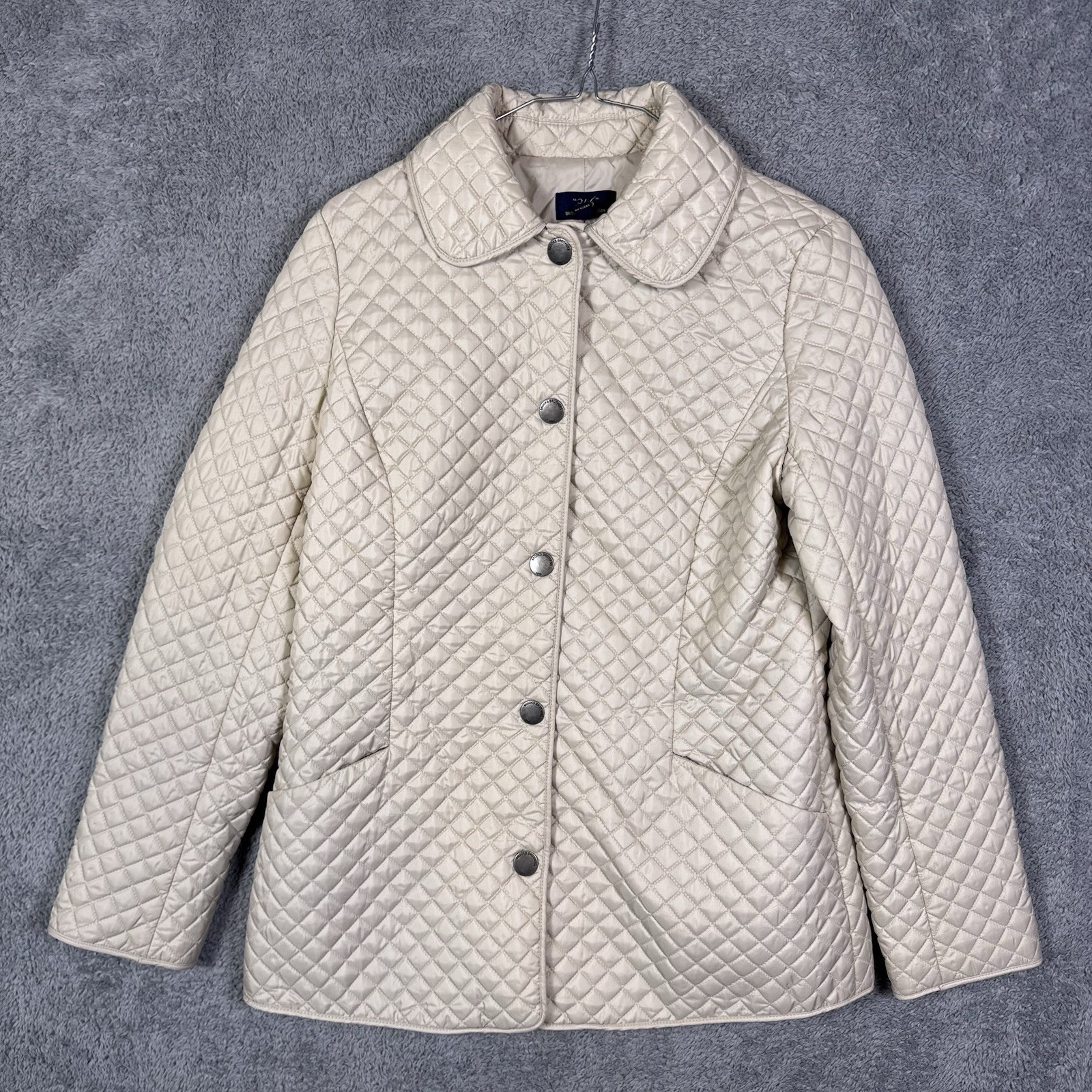 Brooks Brothers Jacket Womens 8 Diamond Quilted Equestrian Barn Coat 346