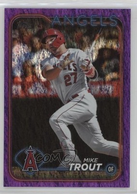 2024 Topps Series 1 Purple Holofoil 532/799 Mike Trout #27 0nr3