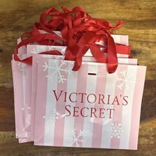 Victoria's Secret Paper Shopping Gift Bags 10 Pcs Small Striped Color- New   