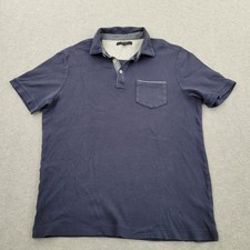 Tahari Polo Mens Medium Blue Pocket Shirt