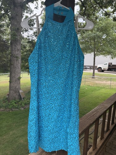 Jazz Dance Costume Blue With Sequins. Weissman Adult XL