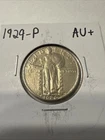 Philadelphia Mint 1929-P Standing Liberty Silver Quarter 25c AU+