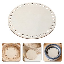 8 Pcs Wood Crochet Knitting Base Basket Circle Bottom for Bag Shaper