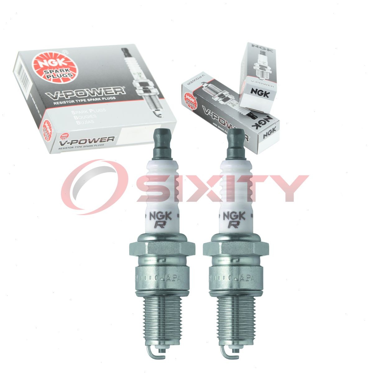 2 pc NGK 2635 GR4 V-Power Spark Plugs for WR9LC WR9DCX WR9DC WR9D WR8DCX yh