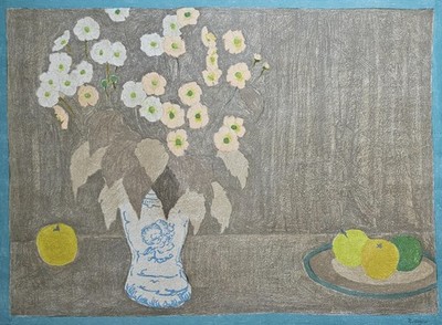 Bernard Myers Japanese Anemones '78 lithograph 31/240 HAND SIGNED floral art
