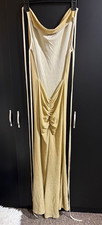 SHEIN Gold Cowl Neck Sleeveless, backless maxi dress
