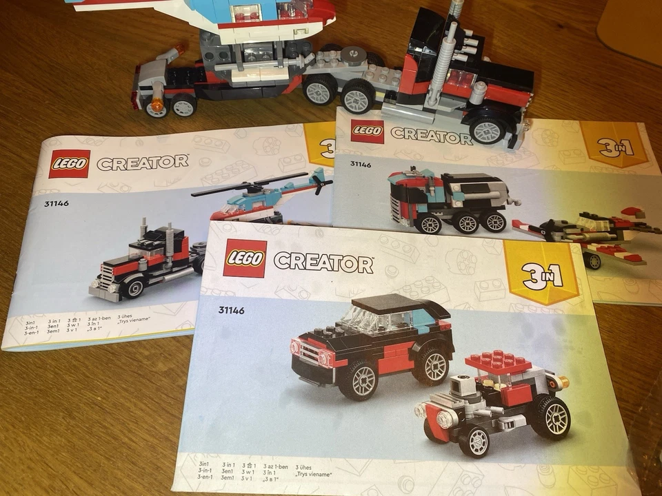 LEGO Creator 31146 Flatbed Truck with Helicopter