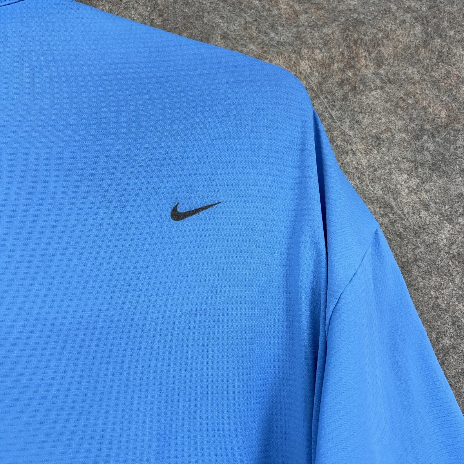 Nike Golf Dri-FIT Polo Shirt Mens XL Blue Mauser Logo Stretch Performance thumbnail 10