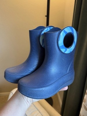 Okabashi Blue Toddler 8 Rubber Rain Boots: Slip-On, Waterproof, Latex Free