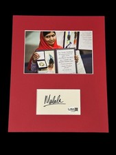 Malala Yousafzai Nobel Peace Prize Winner Signed Autograph Photo Display JSA